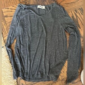 Gray Long Sleeve Top